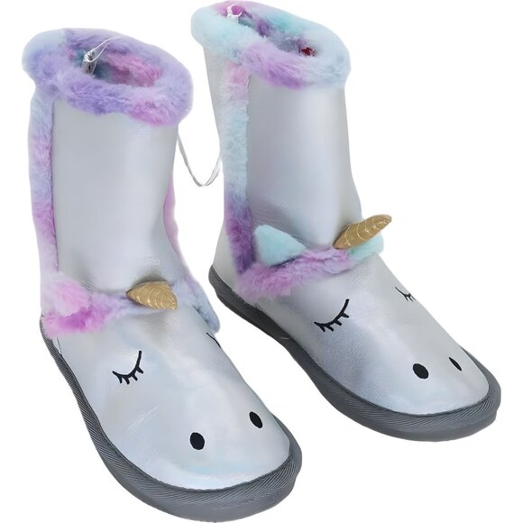 Harper Canyon Kids Unicorn Boots - Cute Girls Footwear Size 5 - Picture 1 of 6